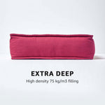 Cotton Dining Chair Booster Cushion | 40cm x 40cm | Red