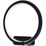 Orion 20cm Wall Light 6w(50w) Modern Black Circular Design With Highly Efficient Light Source Included