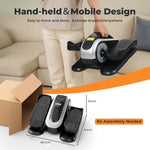 Centra Under Desk Elliptical Machine Bike Foot Pedal Exercise 15 Speed Remote