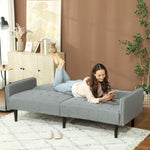 Upholstered Sofa Bed 3 Seater Home Theatre With Storage | Grey