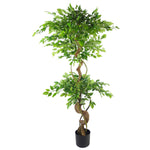 150cm Twisted Trunk Artificial Fruticosa Ficus Tree Copper Planter