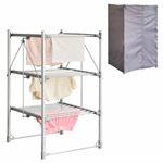 3 Tier Heated Clothes Airer Dryer With Cover