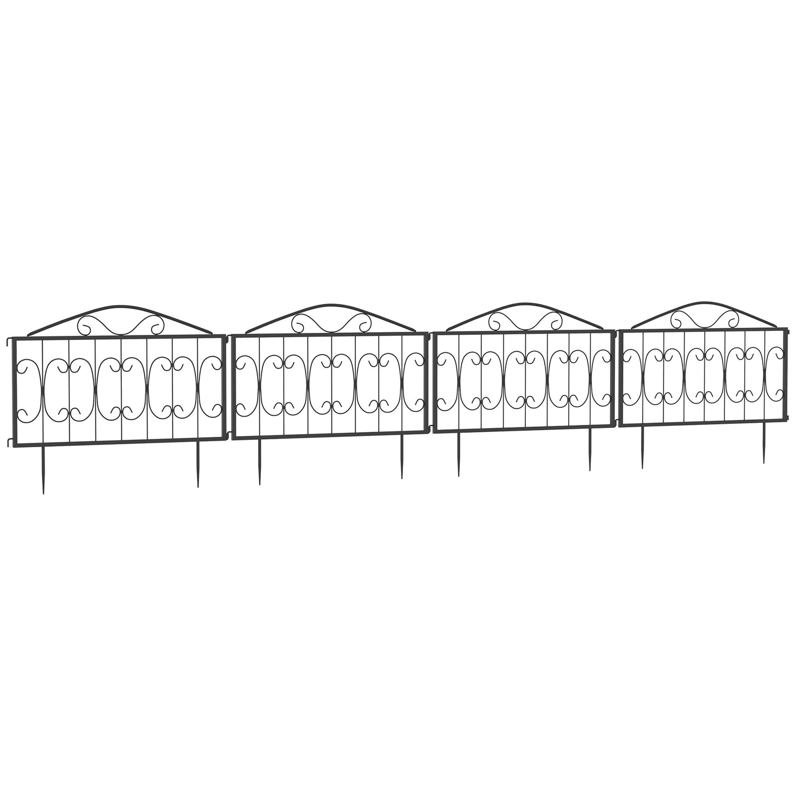 4pc Garden Fencing Panels Bed Border Animal Barrier