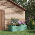 Galvanised Steel Outdoor Raised Bed W/ Reinforced Rod | Green