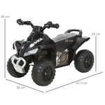 No Power Quad Toddler Ride On Car Foot-to-floor Sliding | Black