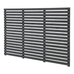 180cm W X 120cm H Garden Privacy Wooden Fence Panel, Solid Pine Slatted Outdoor Fence With Water-based Finish | 120cm | Grey