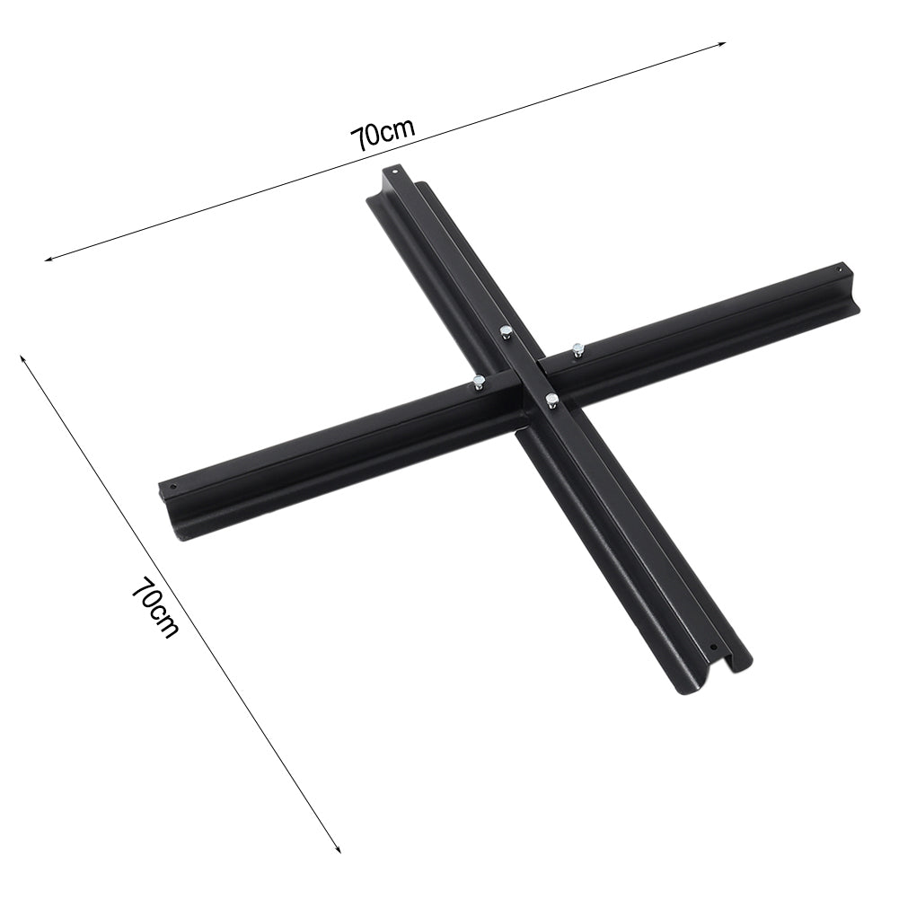 3m Banana Cantilever Patio Parasol For Outdoor Sunshade And Rain With A Cross Base And A Square Base | One Size | Light Grey