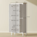 176.5 Cm Tall Freestanding Pantry Storage Cabinet With 4 Doors | White
