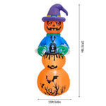 6ft Halloween Inflatable Stacked Pumpkin Ghost Decorations With Build-in Led Lights