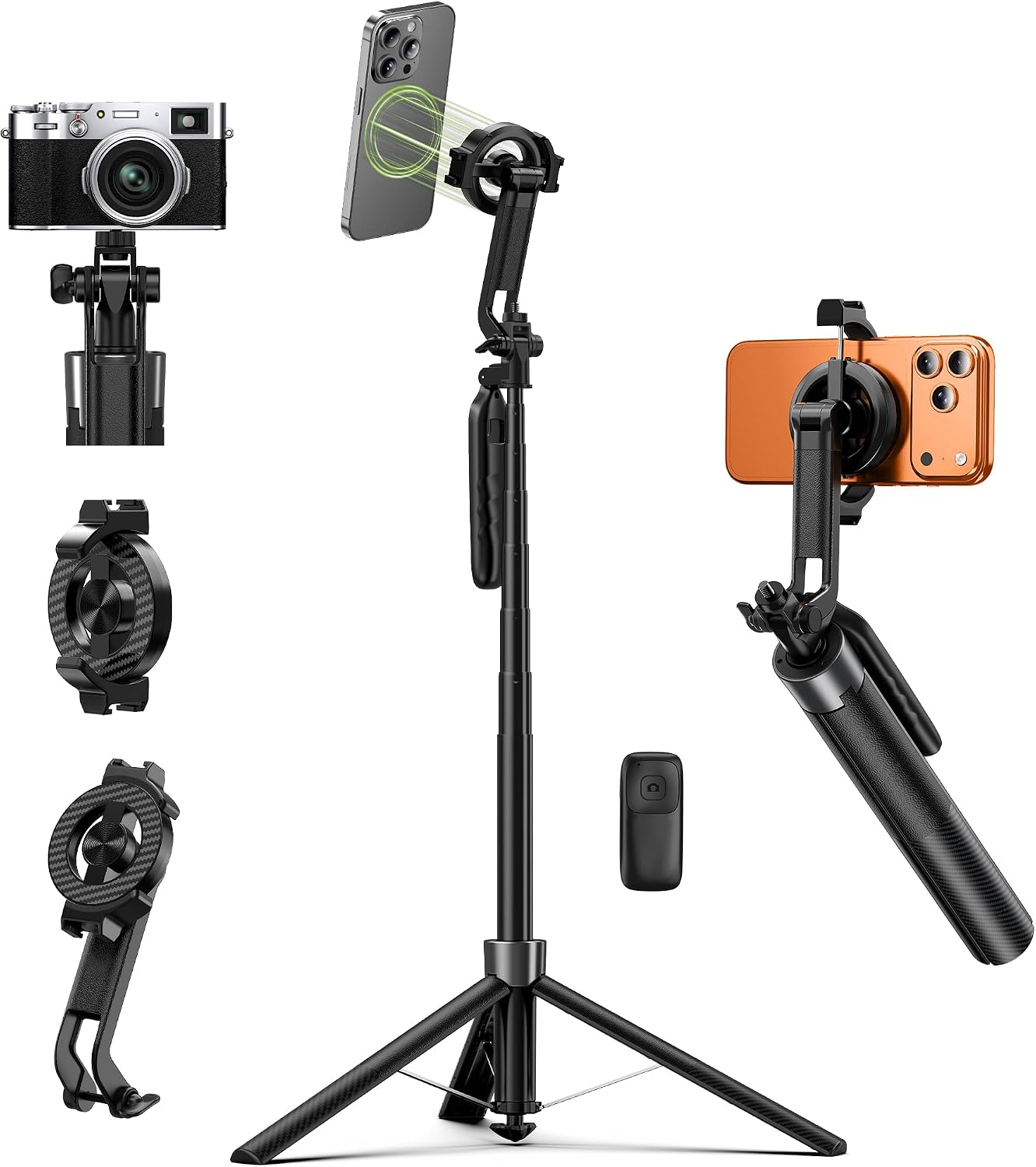 HYGRAD BUILT TO SURVIVE Magnetic Selfie Stick Tripod 360° Mobile Phone Holder Stand - Bluetooth Remote