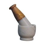 Marble Pestle & Mortar | Small | Brown & White
