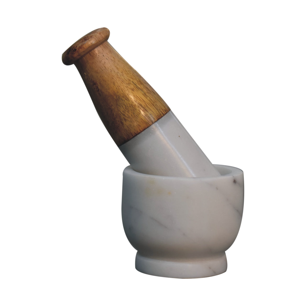 Marble Pestle & Mortar | Small | Brown & White