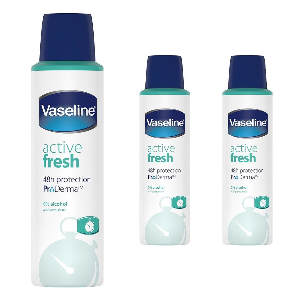 Proderma Antiperspirant Deodorant Active Fresh, 3 X 150ml