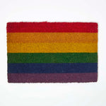 HOMESCAPES Coir Doormat Rainbow Pride Flag, 40 X 60 Cm
