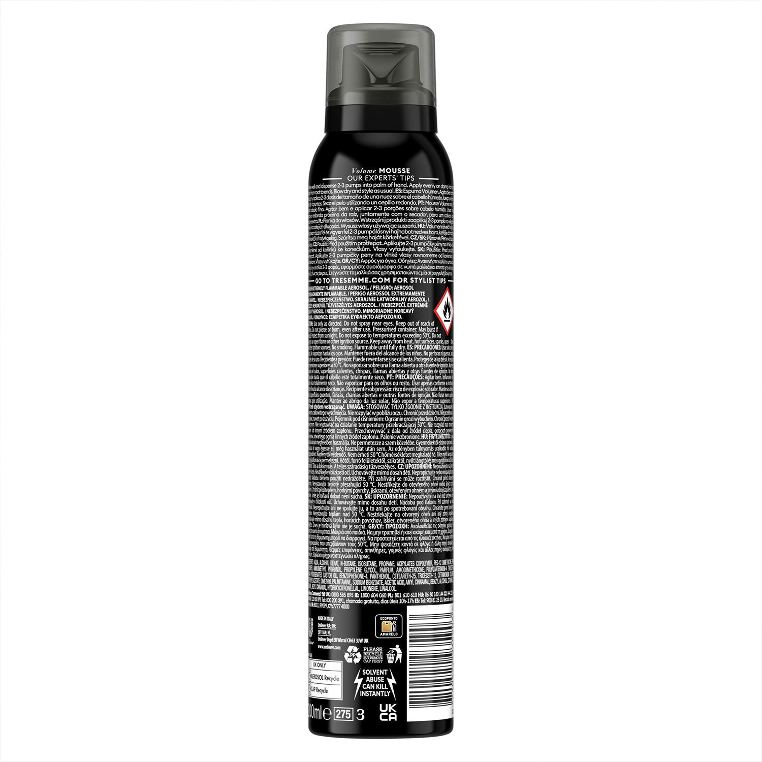 Volume & Lift Hair Mousse With A Uv Filter And Provitamin B5, 6x 200ml