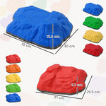 Balance Stepping Stones For Kids, River Stones With Non-slip Bottom | Set of 9 | Multi