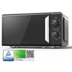 Black 19l 5-level Power Kitchen Manual Microwave Oven With Timer 700w