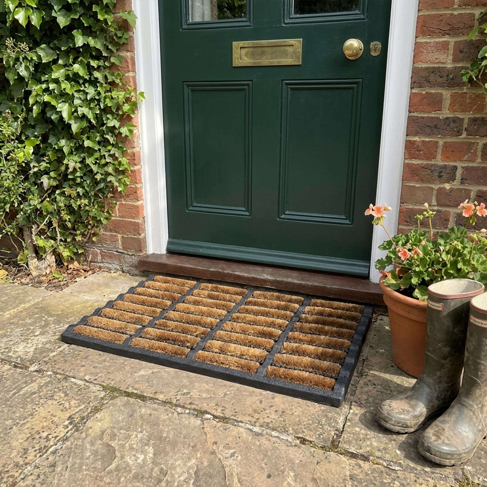 Natural Coconut Coir Scraper Doormat | 40 x 60cm | Brown