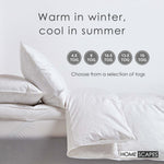 Goose Feather And Down 4.5 Tog Summer Duvet | Super King | White