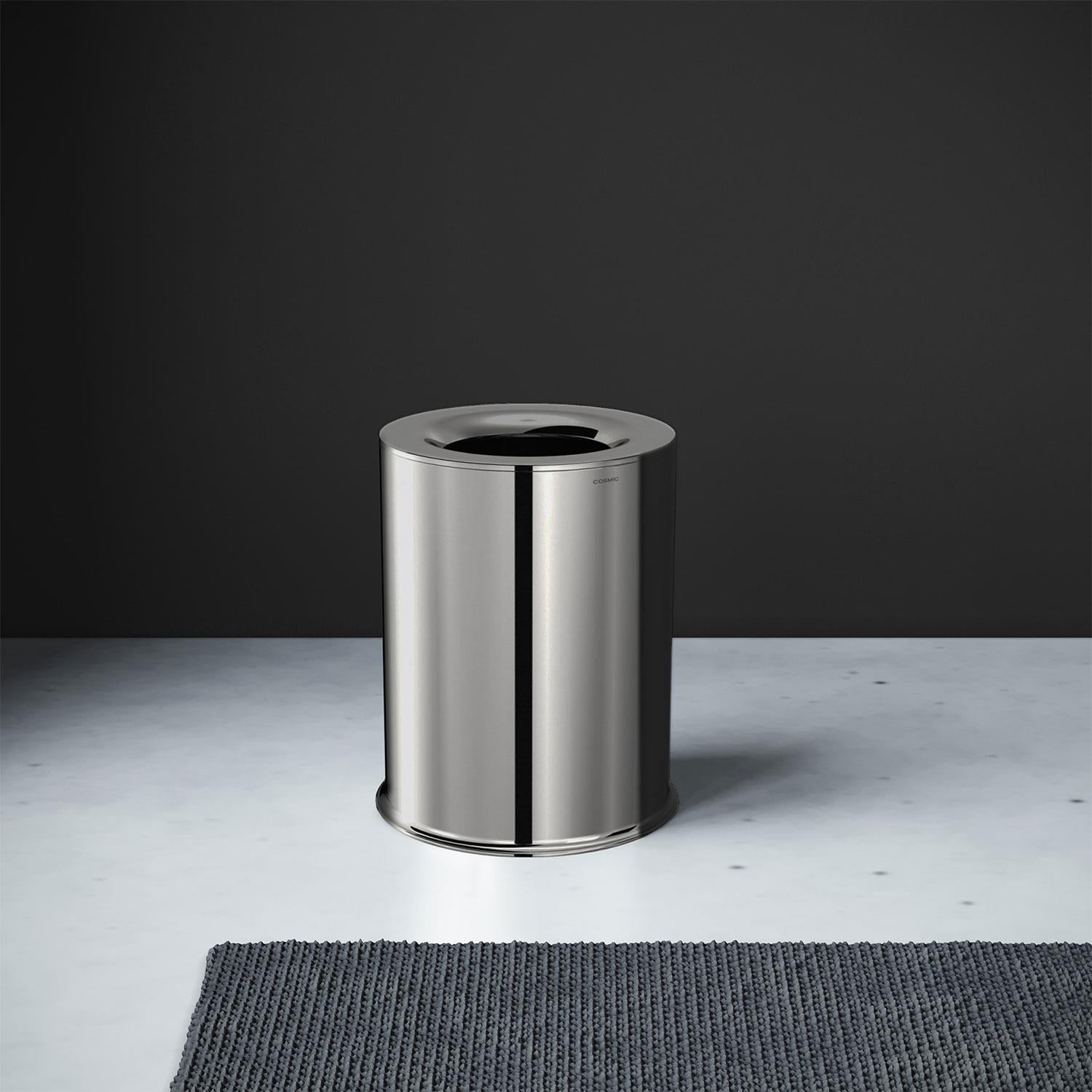 Bathroom Bin Trash Can, 5l Capacity, Silver. Collection As+
