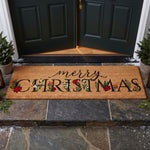 Extra-wide Coir Merry Christmas Doormat, 120 X 40cm