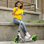 Folding Kick Scooter With Big Wheels For 14+ Teens Adult | Green