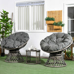 3pcs Rattan Wicker Bistro Set, Outdoor Garden Furniture Set