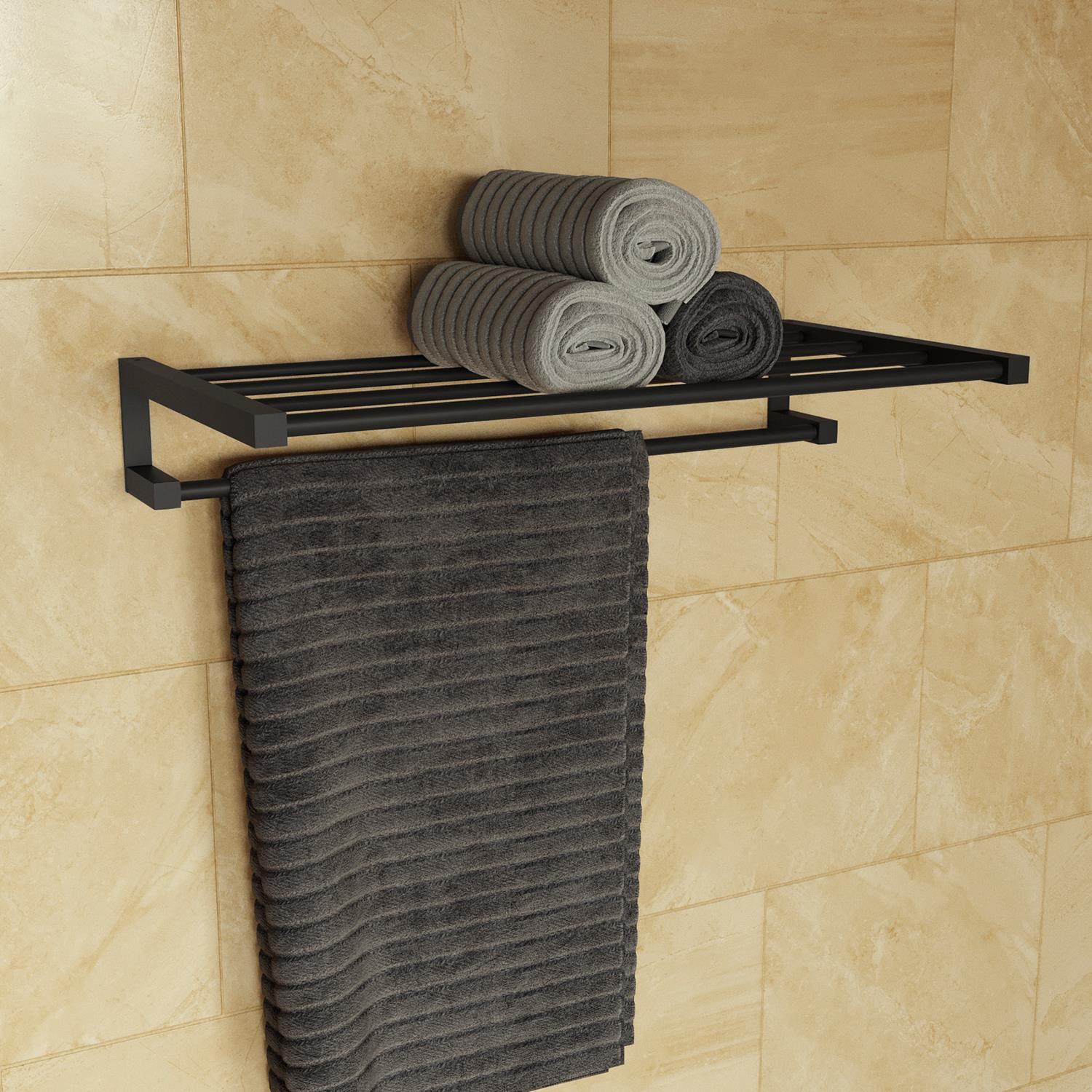 Towel Rack, Matt Black, Metric Collection