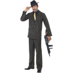 Gold Pinstripe Gangster Costume | XL
