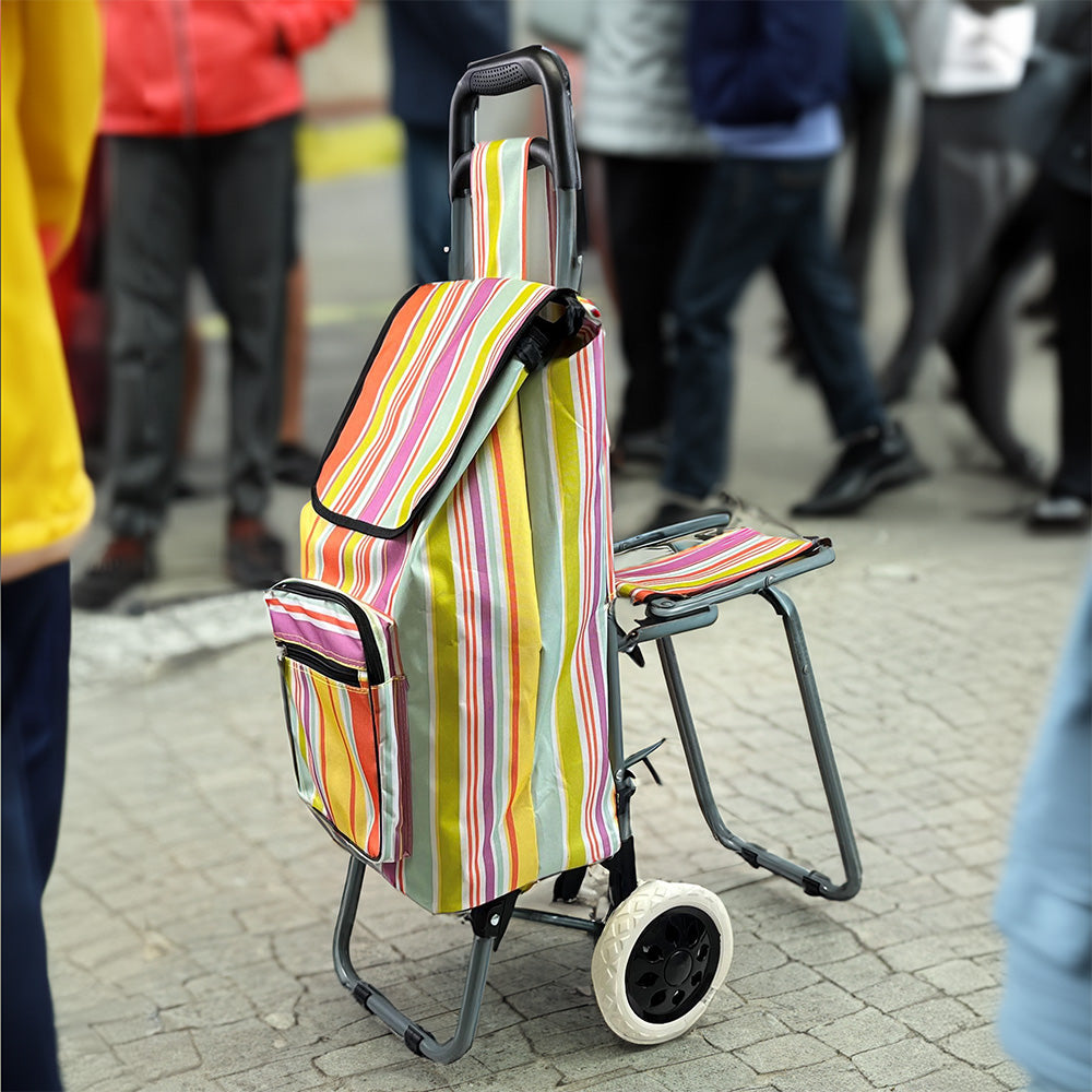 Shopping Trolley With Seat, Up To 16st, 30kg Storage