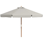 Garden Parasol Patio Umbrella With Ruffles | Gray