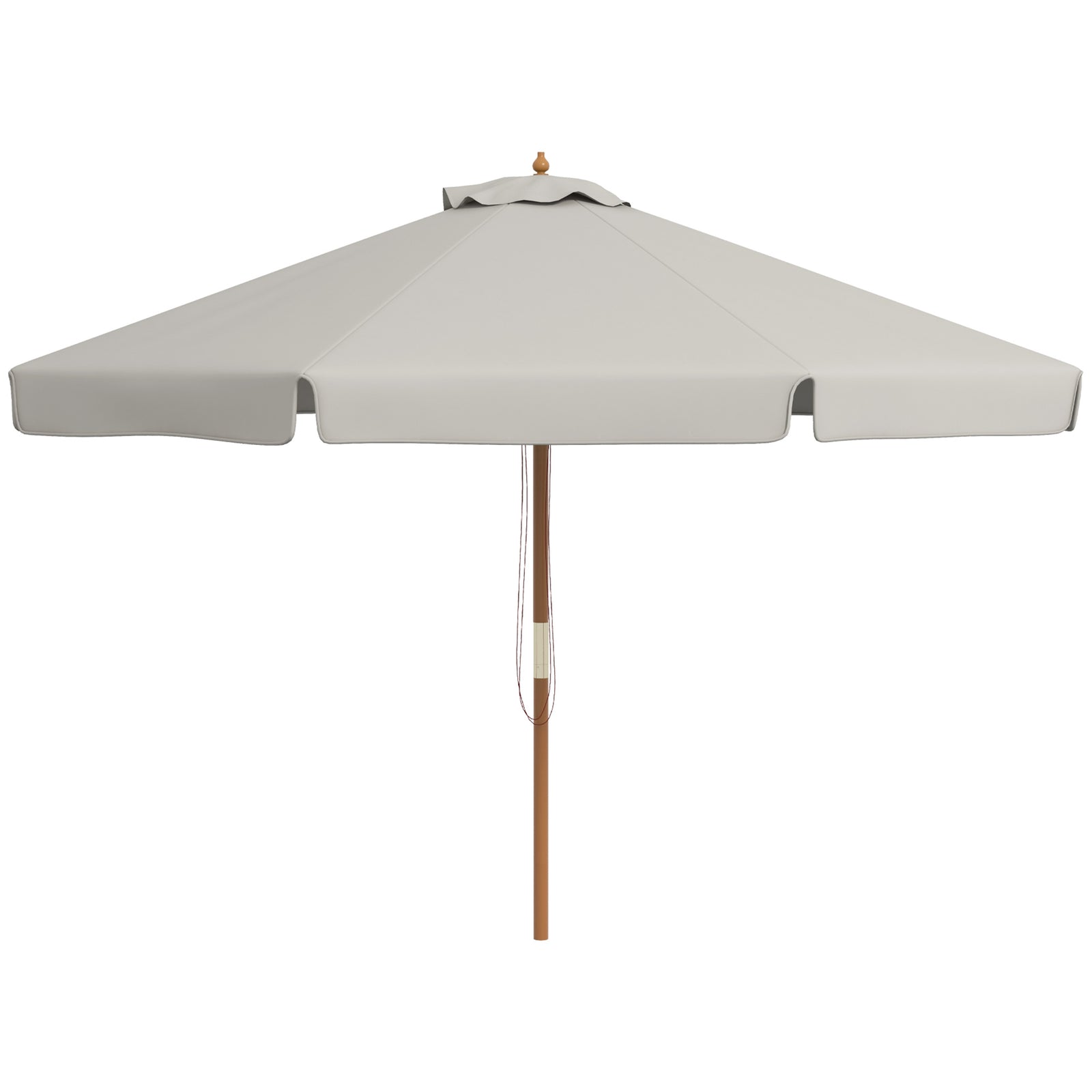 Garden Parasol Patio Umbrella With Ruffles | Gray