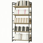 Bookcase Anti-slip Design 5-tier | Oak