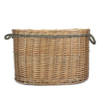 Wicker Oval Rope Handled Log Basket | Large | Brown
