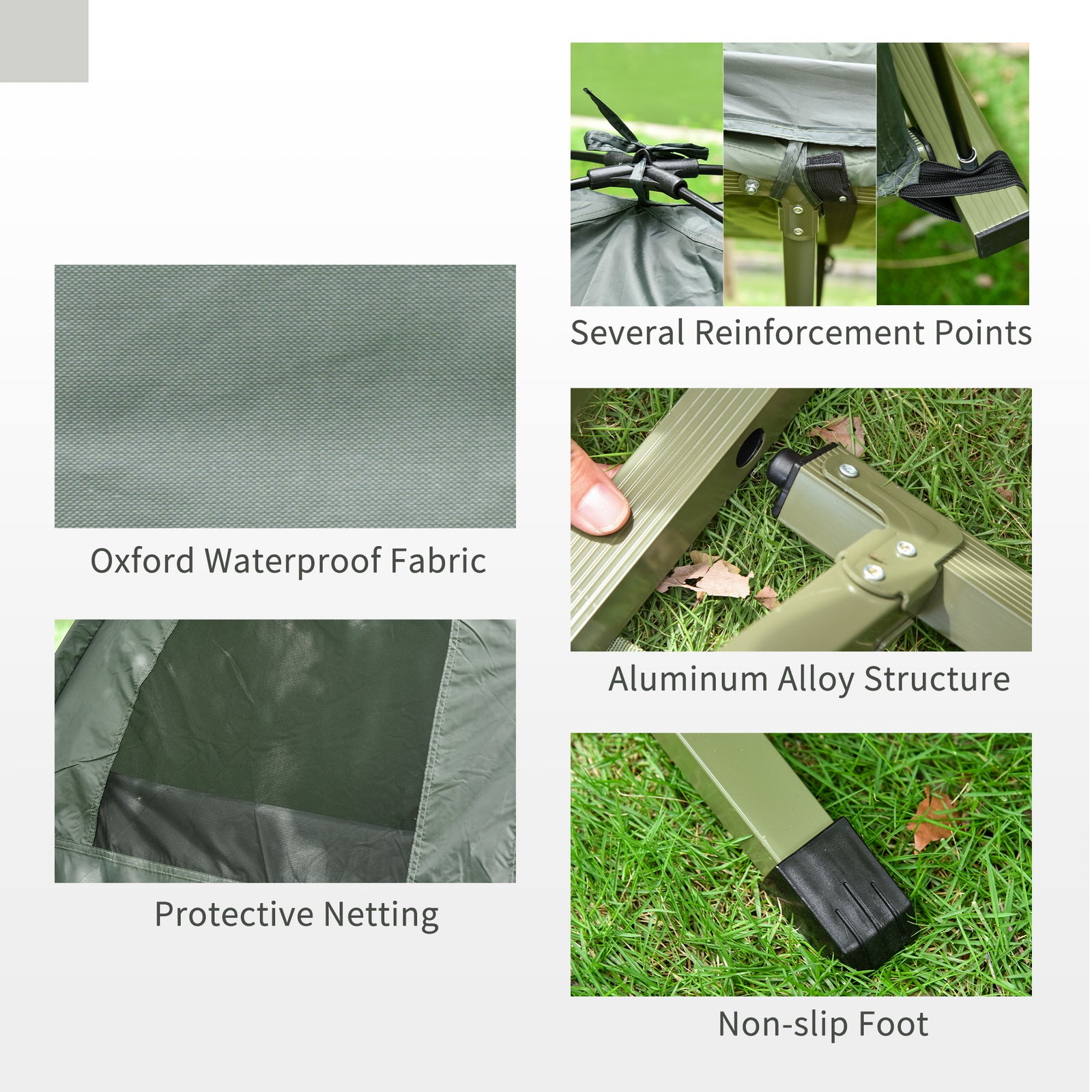 1-person Foldable Camping Tent With Sleeping Bag | Green
