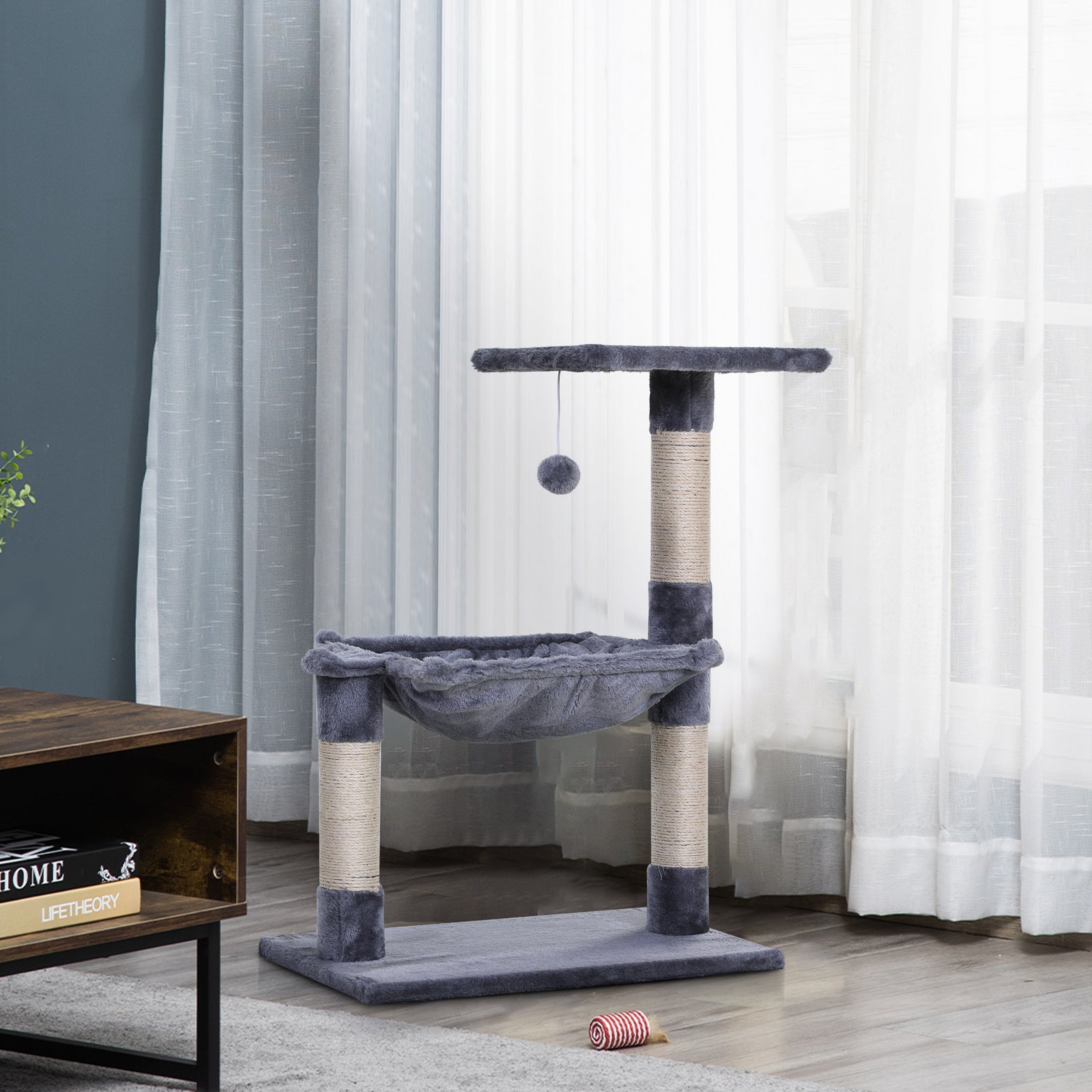 Cat Activity Tree Kitten Play Tower Palace Two-tier Scratching | Gray