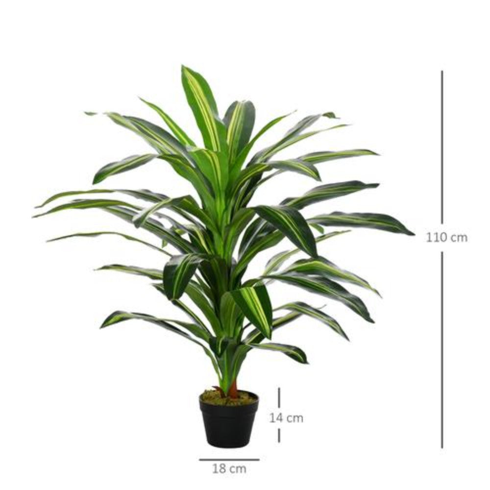 Dyzi Artificial Dracaena Tree 110cm Tall Faux Potted Plant