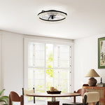 Ceiling Fans With Lights And Remote & App Control For Bedroom | Black