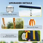 AIYAPLAY Kids Swing Set With Double Swings, Metal Frame, 150kg Capacity