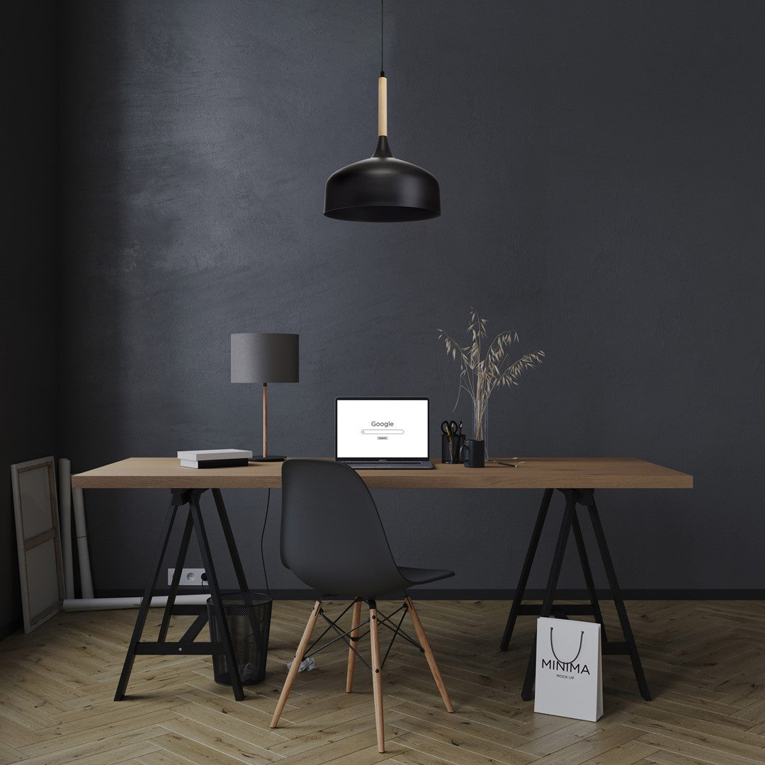 Taylor Hand Made Pendant Lamp With Natural Wood Detail Scandi Style | White