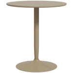 Round Dining Table, Modern Kitchen Table With Steel Base | Brown