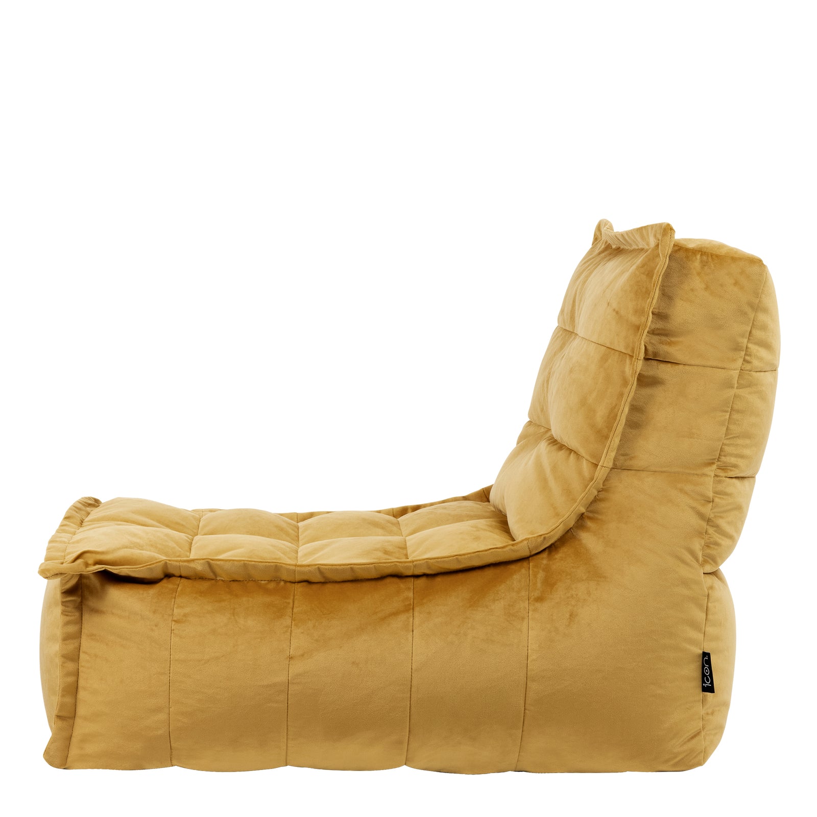 Dolce Velvet Bean Bag Lounger | Yellow