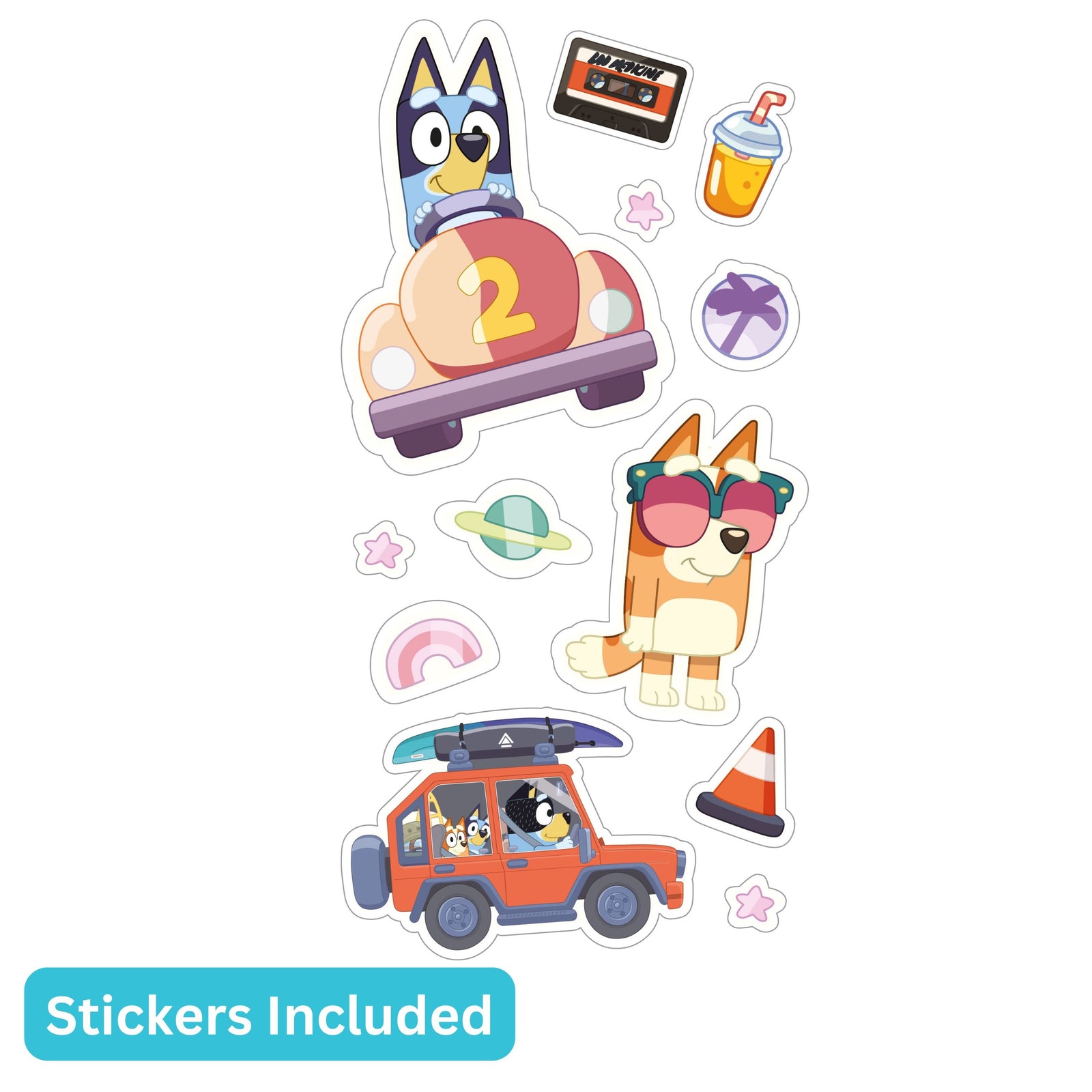 Bluey Birthday Card With Sticker Sheet Included Official Product