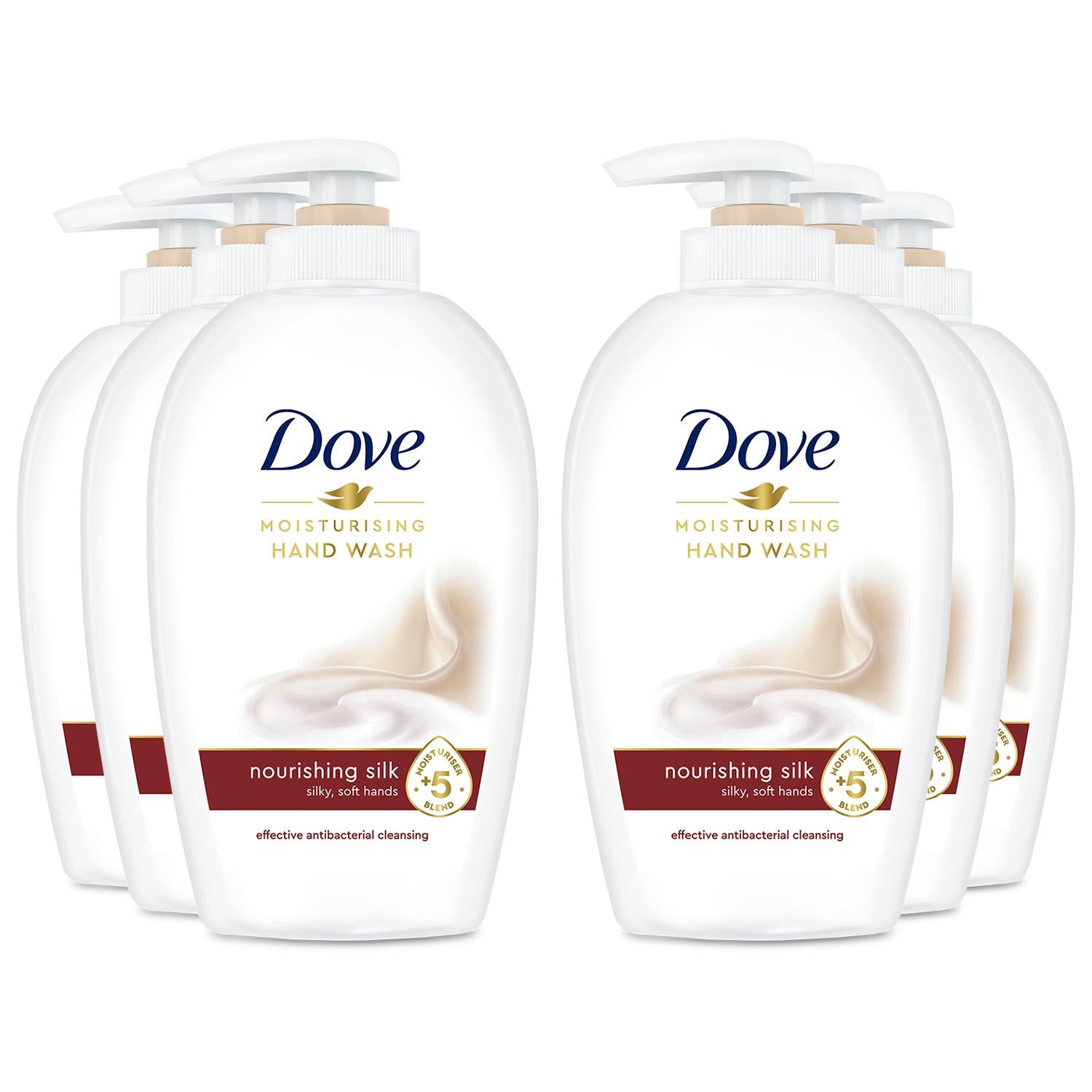 Moisturising Hand Wash, Nourishing Silk For Silky & Soft Hands, 6x250ml