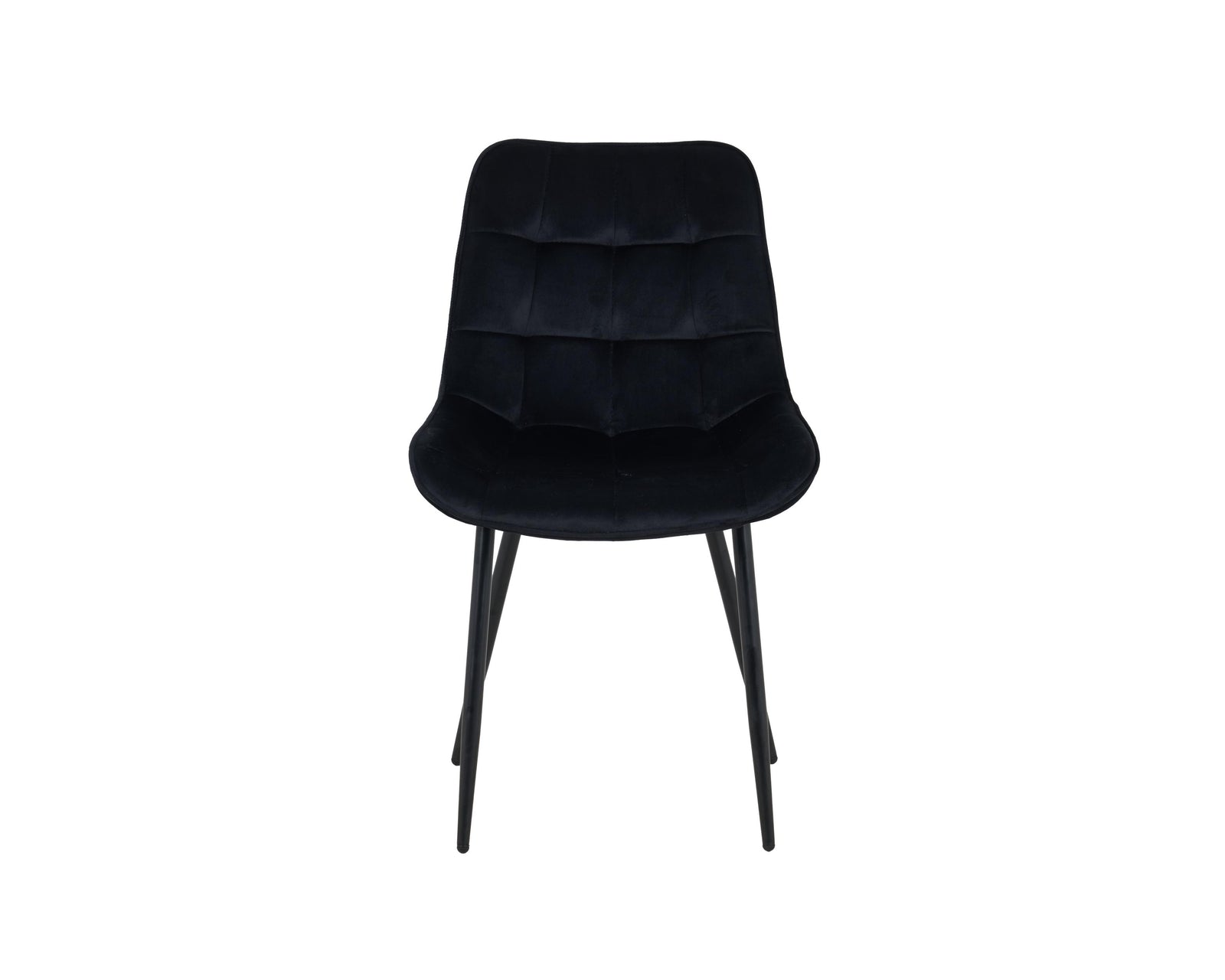 Erica Plush Velvet Comfort Dining Chairs - Set Of 4 | One Size | Black
