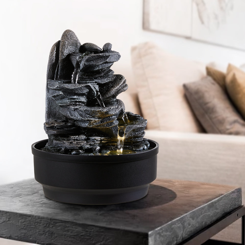 Tabletop Water Fountain Rockery Decor
