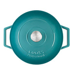 Cast Iron Casserole Dish 26cm Oven Proof Pan & Lid | 26cm | Blue