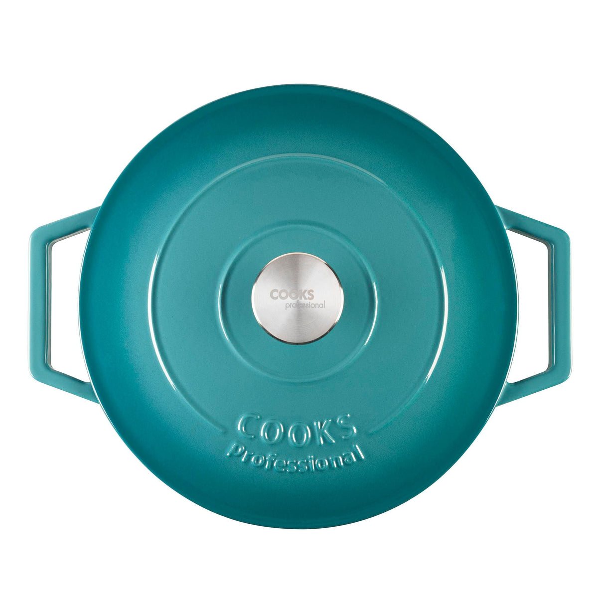 Cast Iron Casserole Dish 26cm Oven Proof Pan & Lid | 26cm | Blue