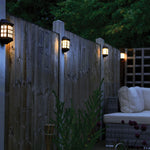 Solar Powered LED Fence Lights Deluxe Pack Of 4
