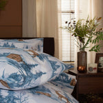 Snowy Bear Cotton Printed Duvet Cover Set | King | Blue